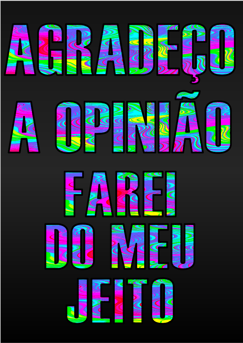 Poster AGRADEÇO A OPINIÃO