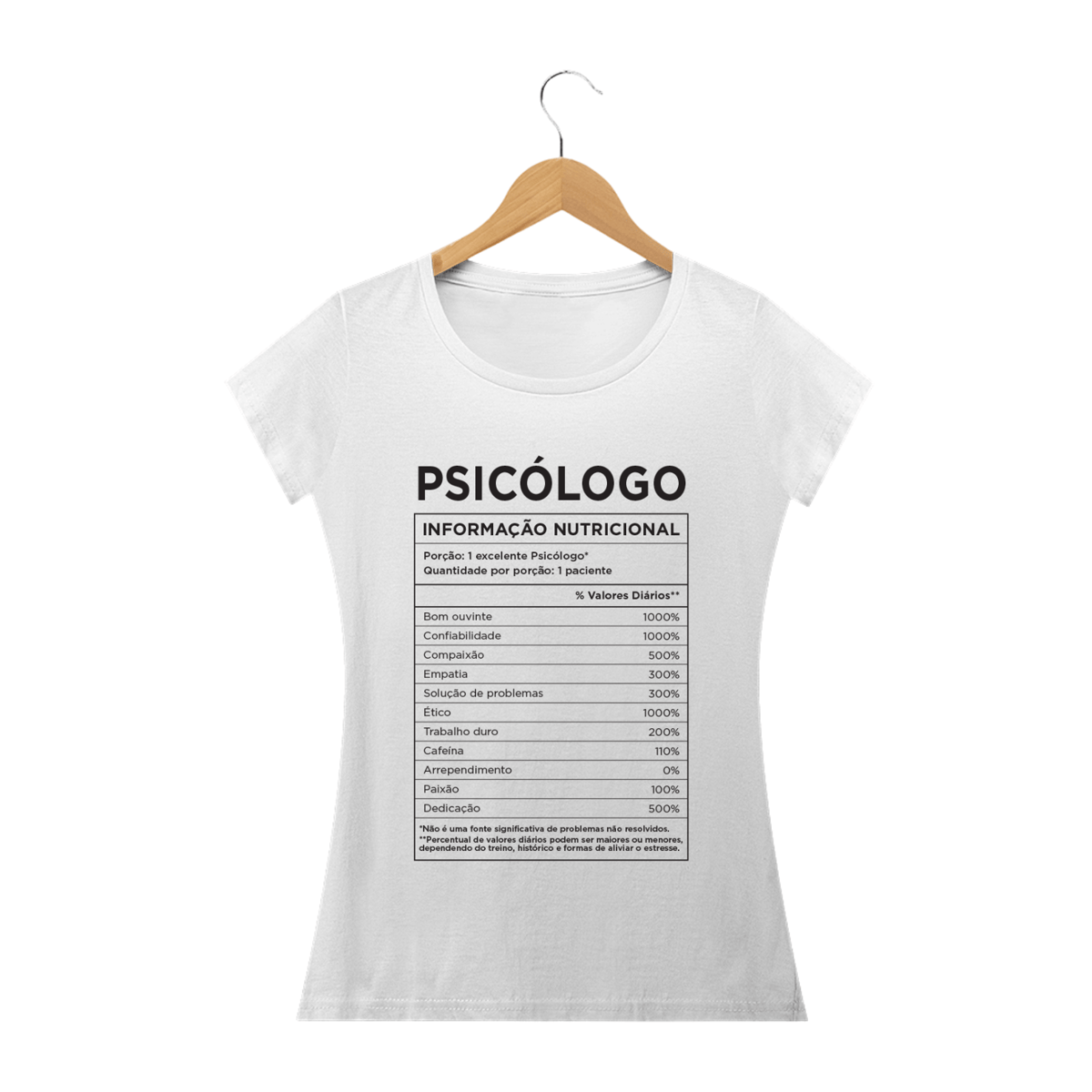 Nome do produto: Psicólogo: Informação Nutricional (cores claras)