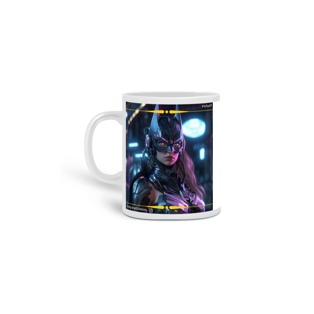 Caneca Universos Paralelos: Batgirl Cyberpunk