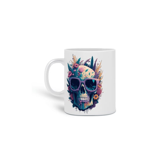 Caneca Branca Caveira Styler