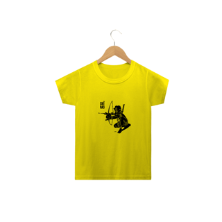 Nome do produto Camisa Infantil - Coleção Orixás Encanto e Axé By Vinicius Targa - okearô oxossi