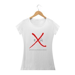 Camiseta baby long - Coleção Laroyê Exú - Senhor das Encruzilhadas