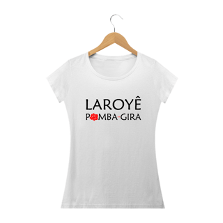 Camiseta Baby Long Prime - - Coleção Laroyê Exú - Loroyê Pomba Gira 