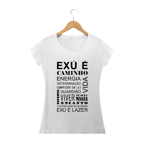 Camisa Baby Long - Coleção Laroyê Exú - Exú é caminho 