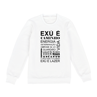 Nome do produto Moletom Fechado Unissex - Coleção Laroyê Exú - Exú é caminho