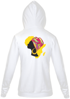 Nome do produto Moletom de ziper - Coleção Mulheres Afro - Adimu
