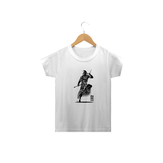 Camisa Infantil Unissex - Coleção Orixás Encanto e Axé By Vinicius Targa - Kaô Kabe Cilê Xangô