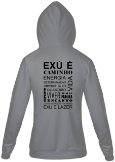 Moletom de Ziper Unissex - Coleção Laroyê Exú - Exú é caminho
