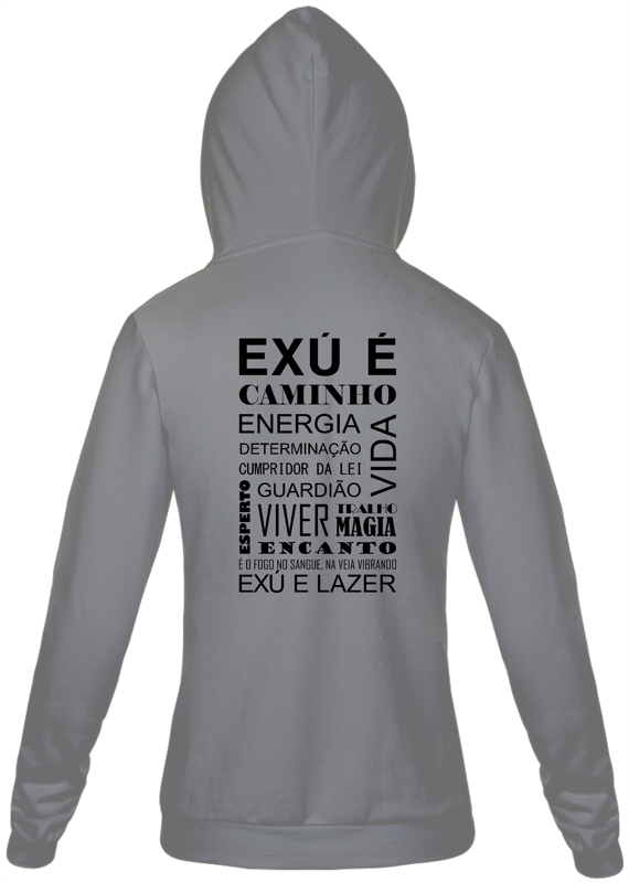 Moletom de Ziper Unissex - Coleção Laroyê Exú - Exú é caminho