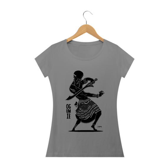 Camisa Baby Long - Coleção Orixás Encanto e Axé By Vinicius Targa - Ogumiê Ogum