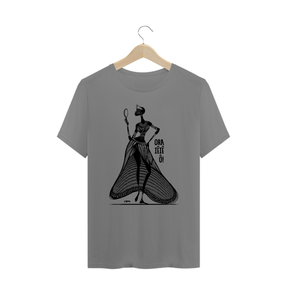 Camisa Plu Size Unissex - Coleção Orixás Encanto e Axé By Vinicius Targa - Ora Iê Iê ô Oxum