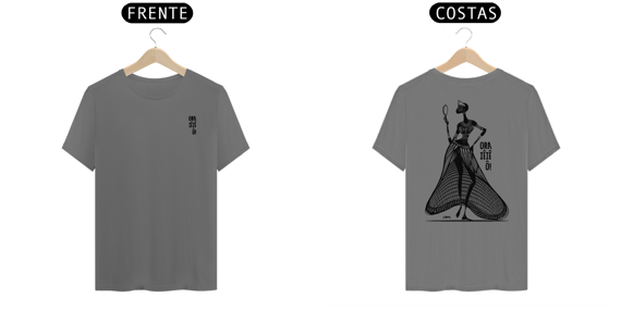 Camisa Estonada Unissex - Coleção Orixás Encanto e Axé By Vinicius Targa - Ora Iê Iê ô Oxum
