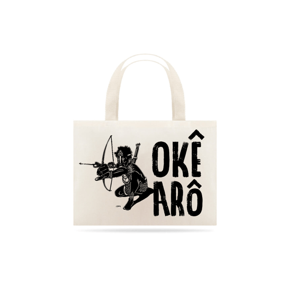 Bolsa EcoBag - Coleção Orixás Encanto e Axé By Vinicius Targa - okearô oxossi