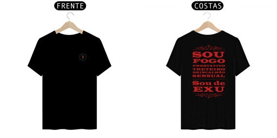Camisa unissex quality - Coleção sou filho do Axé - Exú Bara 