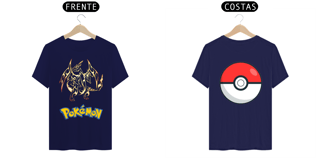 Nome do produto Camiseta Charizard dourado