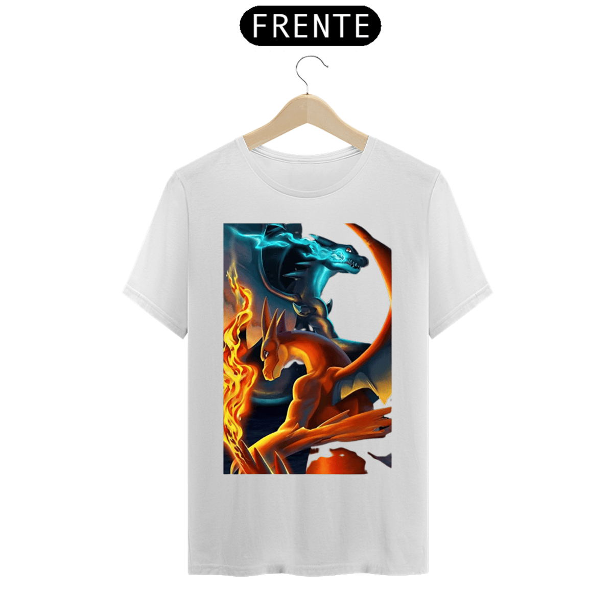 Nome do produto: Camiseta Megas charizards X&Y
