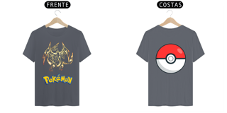 Nome do produto Camiseta Charizard dourado