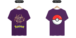 Nome do produto Camiseta Charizard dourado