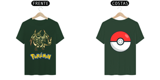 Nome do produto Camiseta Charizard dourado