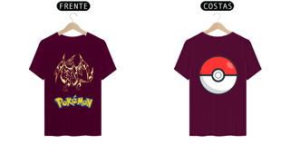 Nome do produto Camiseta Charizard dourado