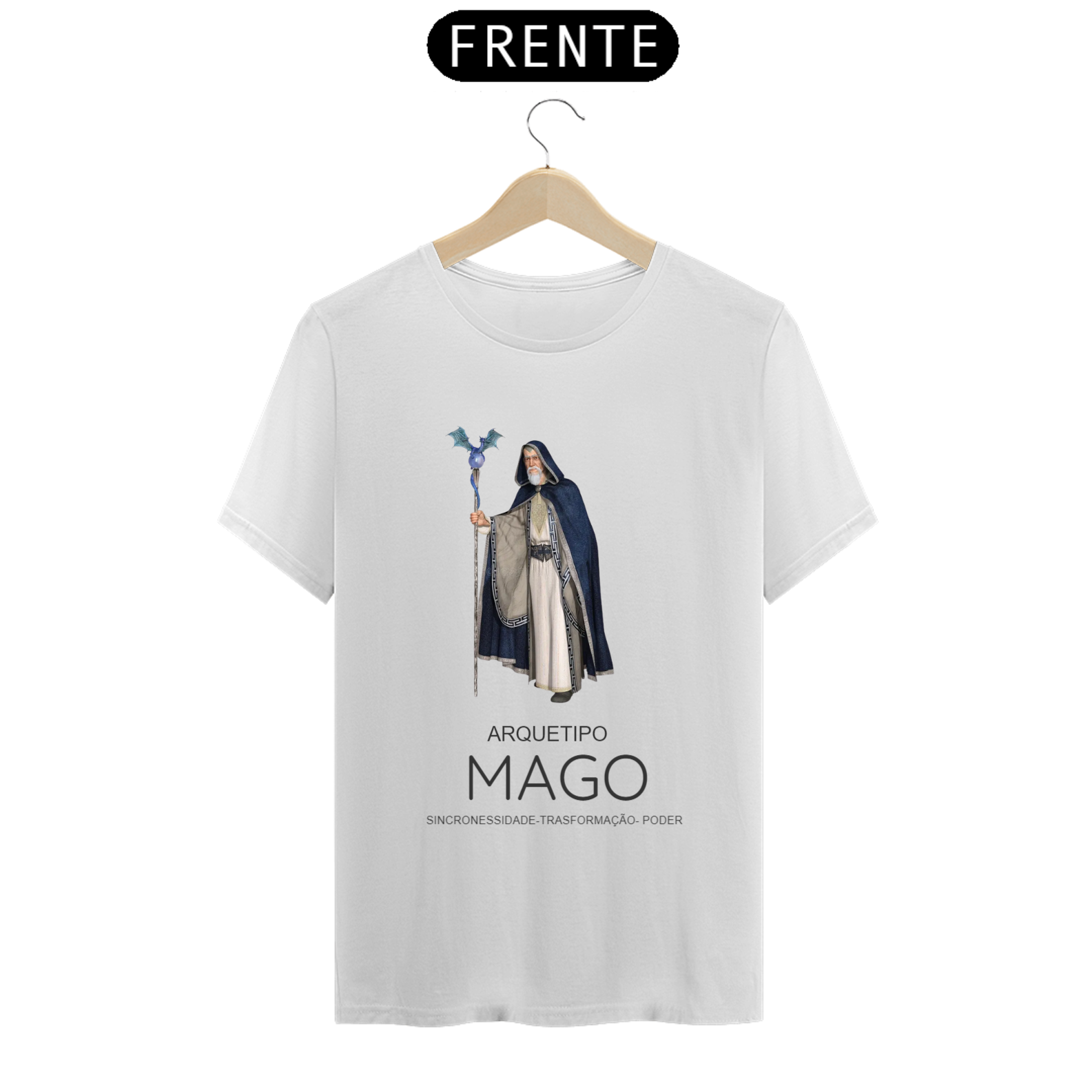 CAMISA UNISSEX T-SHIRT BRANCA MAGO