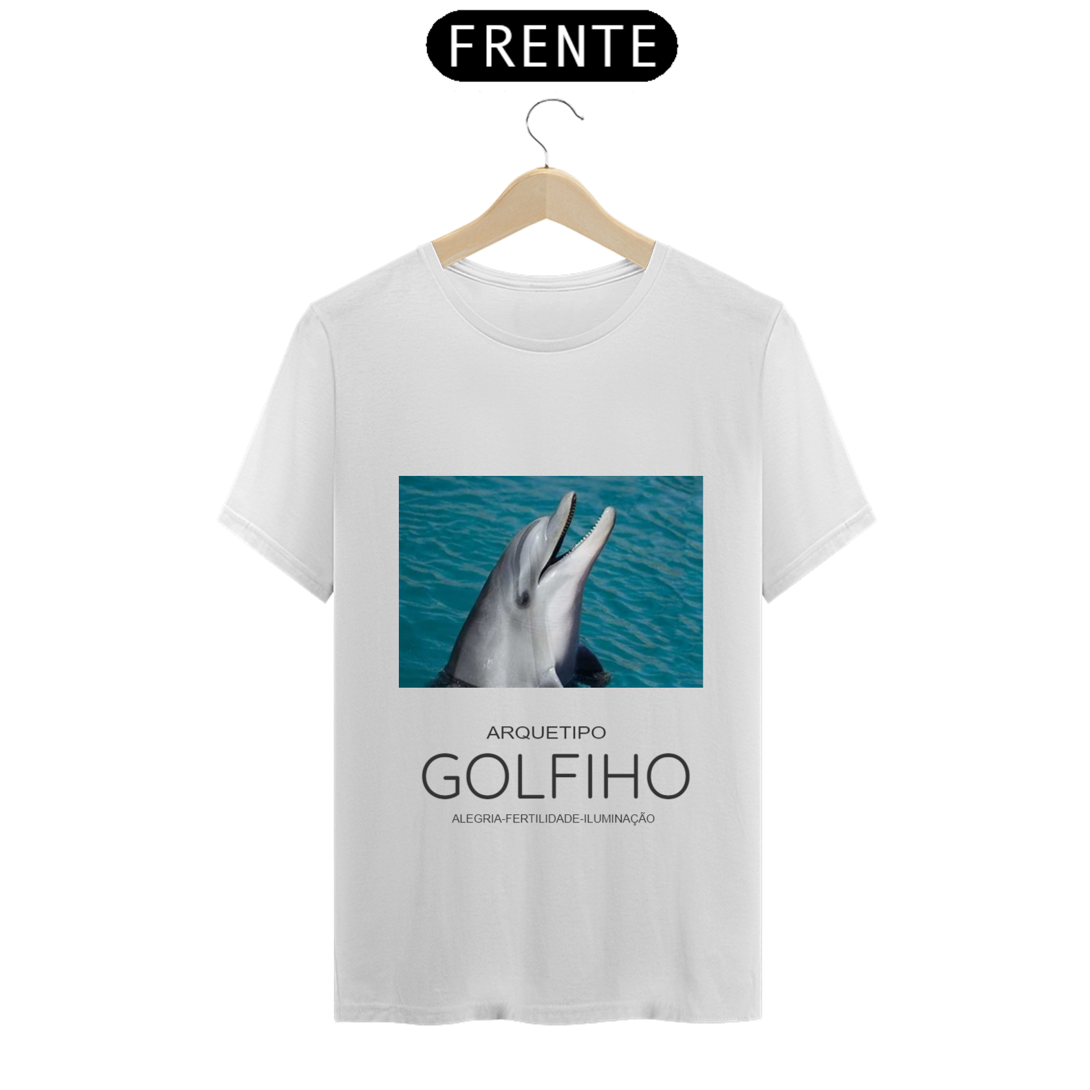 T-SHIRT BRANCA -GOLFINHO 