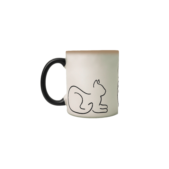 Caneca Mágica - Silhueta Gato