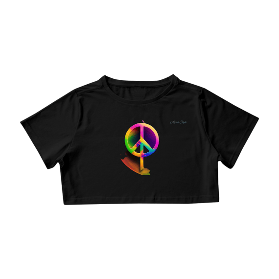 Camiseta Cropped Alpha Style Peace