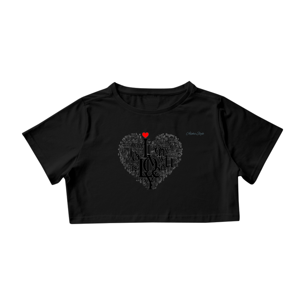 Nome do produto: Camiseta Cropped Alpha Style Heart
