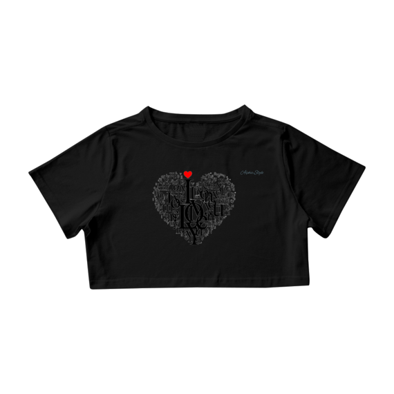 Camiseta Cropped Alpha Style Heart