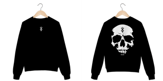 Nome do produto Caveira - Berserk (frente e costas)