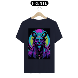 Nome do produto Camiseta PREMIUM 100% Algodão - Baphomet Neon Rebirth