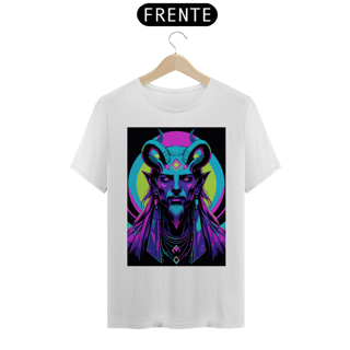 Nome do produto Camiseta PREMIUM 100% Algodão - Baphomet Neon Rebirth