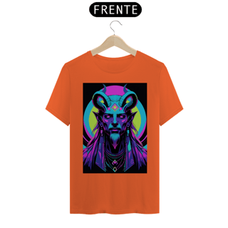 Nome do produto Camiseta PREMIUM 100% Algodão - Baphomet Neon Rebirth