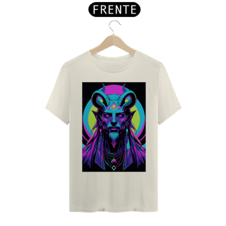 Nome do produto Camiseta PREMIUM 100% Algodão - Baphomet Neon Rebirth