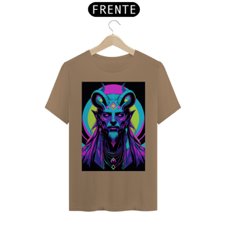 Nome do produto Camiseta PREMIUM 100% Algodão - Baphomet Neon Rebirth