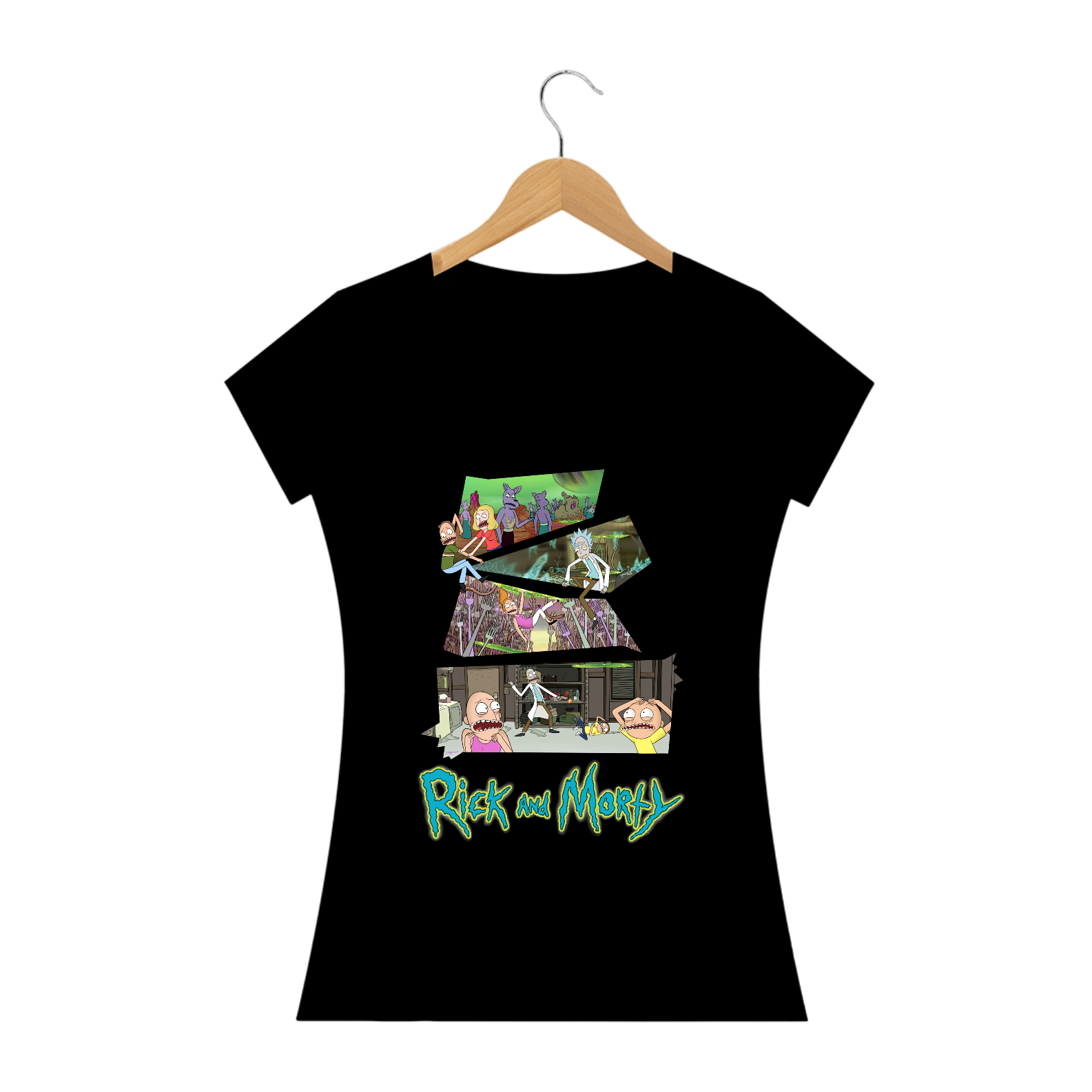 Camiseta Rick and Morty Baby Long 100% Algodão