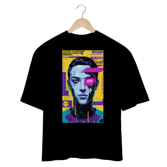 Camiseta Oversized 100% Algodão - O Algoritmo Me Veste