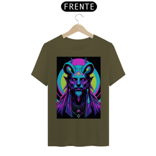 Nome do produto Camiseta PREMIUM 100% Algodão - Baphomet Neon Rebirth