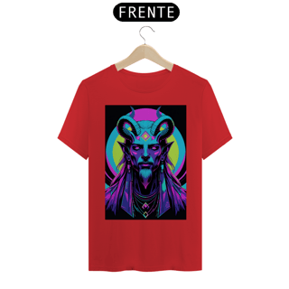 Nome do produto Camiseta PREMIUM 100% Algodão - Baphomet Neon Rebirth