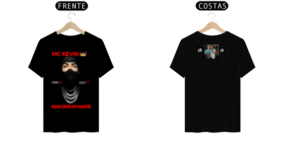 Camiseta personalizada em homenagem ao mc kevin
