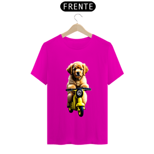 Nome do produtoCamiseta t-shirt clássic com cachorro na motoka