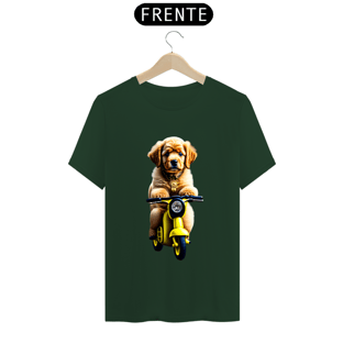 Nome do produtoCamiseta t-shirt clássic com cachorro na motoka