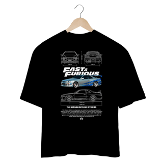 Nome do produto Camisa Oversized The Nissan Skyline GTR R34 Fast & Furious - 