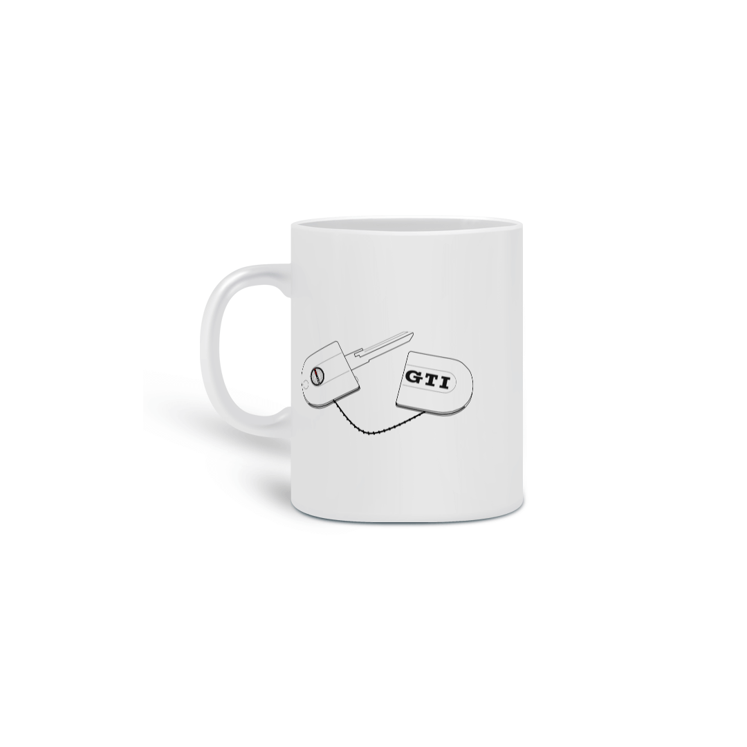 Nome do produto: CANECA CHAVE GTI COM LOGO COLMEIA
