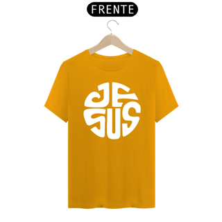 Nome do produto Camiseta masculina básica - Jesus - arte branca