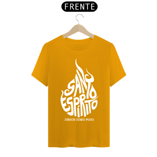 Nome do produto Camiseta masculina básica - Santo Espírito - arte branca
