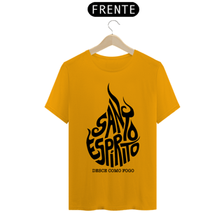 Nome do produto Camiseta masculina básica - Santo Espírito - arte preta