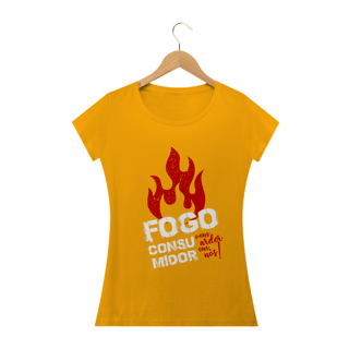 Nome do produto Camiseta feminina básica - Fogo consumidor 