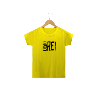 Nome do produto Camiseta infantil básica - Cristo Rei - arte preta